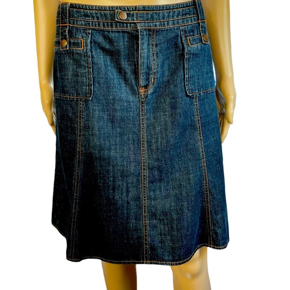 Sigurd Olsen blue denim midi boho skirt size 8P - Picture 5 of 15